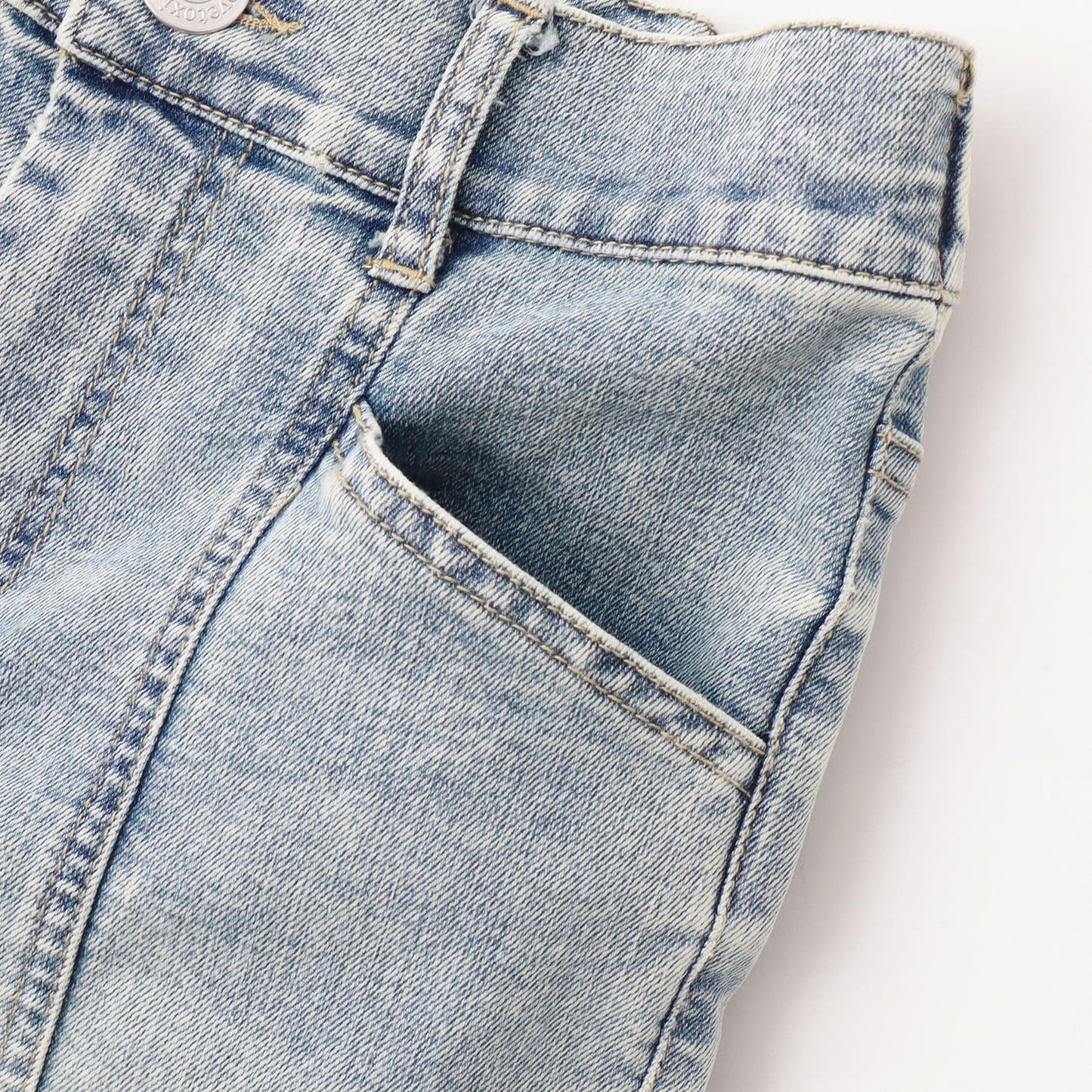 繫帶喇叭牛仔褲