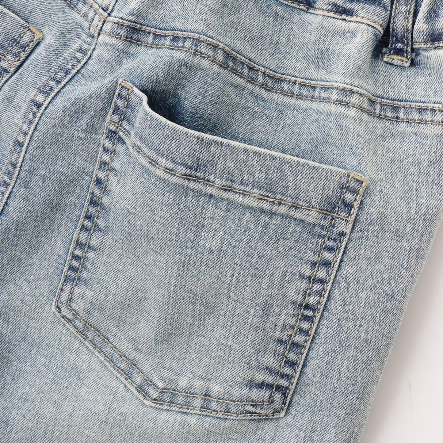 繫帶喇叭牛仔褲