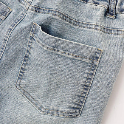 繫帶喇叭牛仔褲