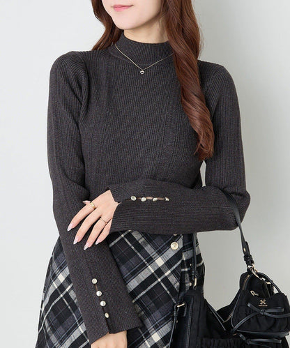 鏤空高領針織衫