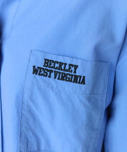 棉天絲標誌刺繡襯衫