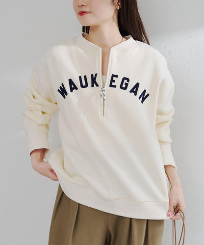 植絨印花半拉鍊加絨衛衣