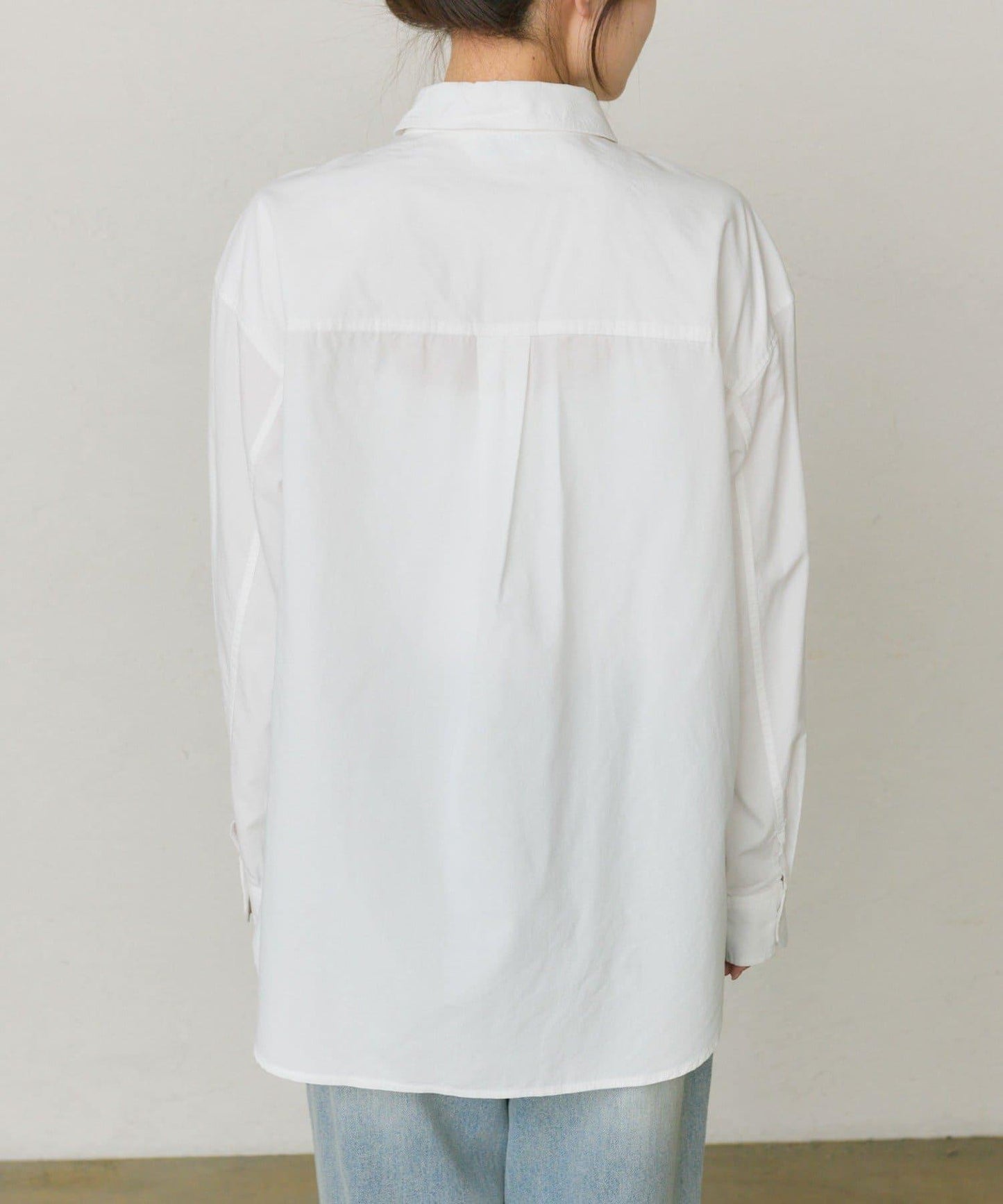 棉天絲標誌刺繡襯衫