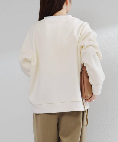 植絨印花半拉鍊加絨衛衣