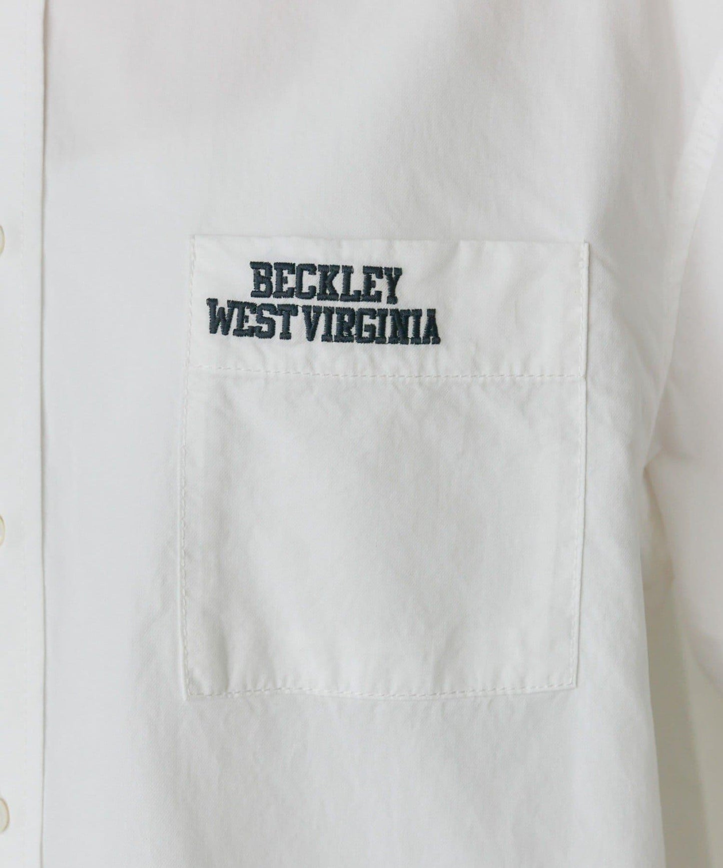 棉天絲標誌刺繡襯衫