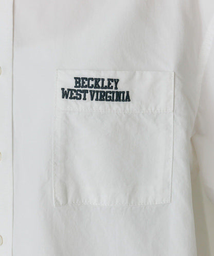 棉天絲標誌刺繡襯衫