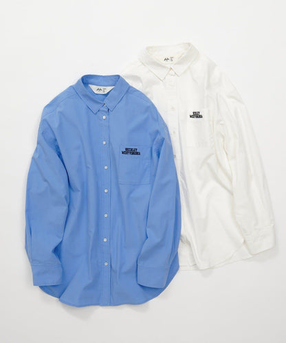 棉天絲標誌刺繡襯衫