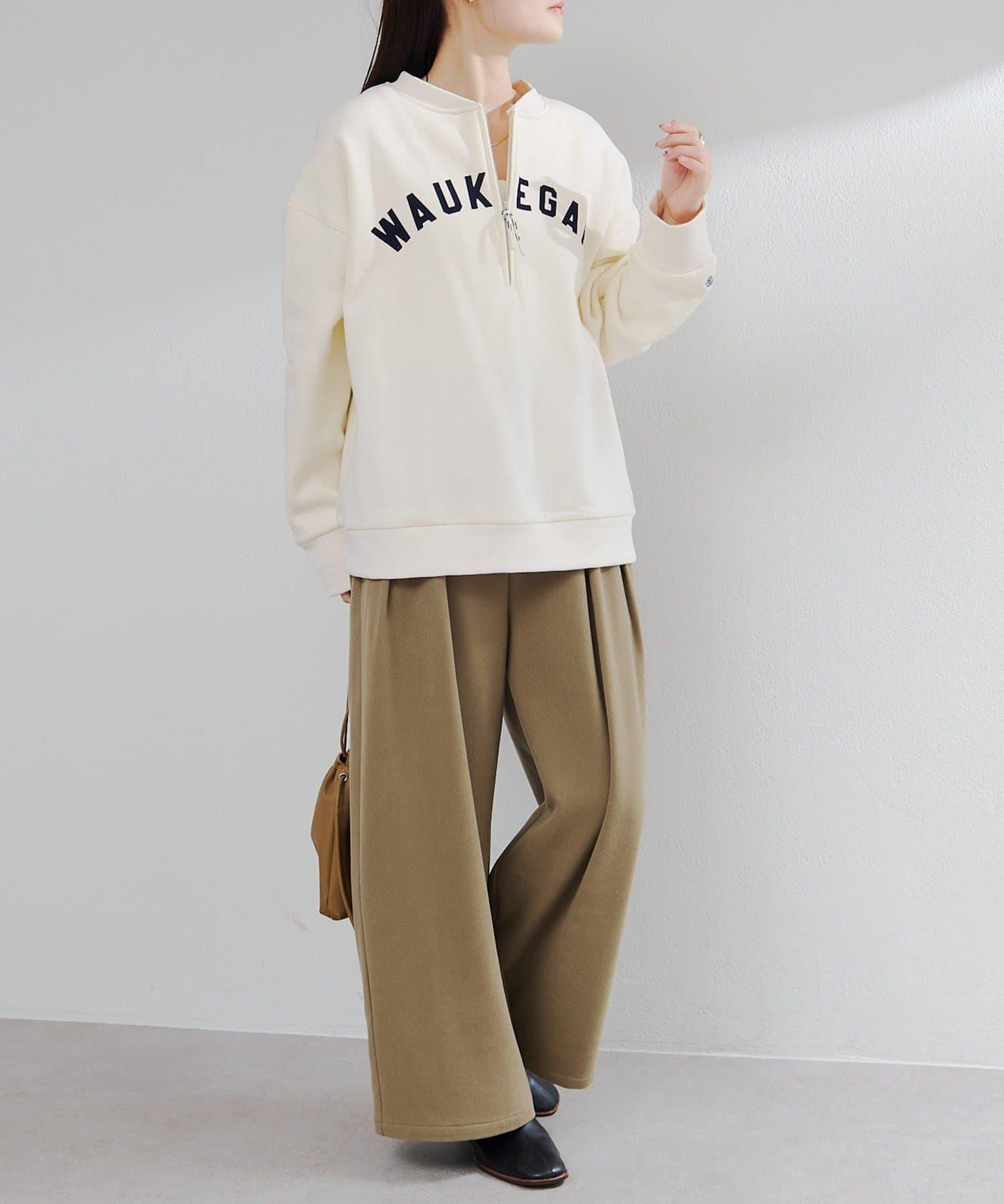 植絨印花半拉鍊加絨衛衣