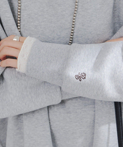 加絨斗篷衛衣套頭衫