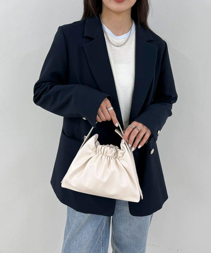 褶皺三角單肩包