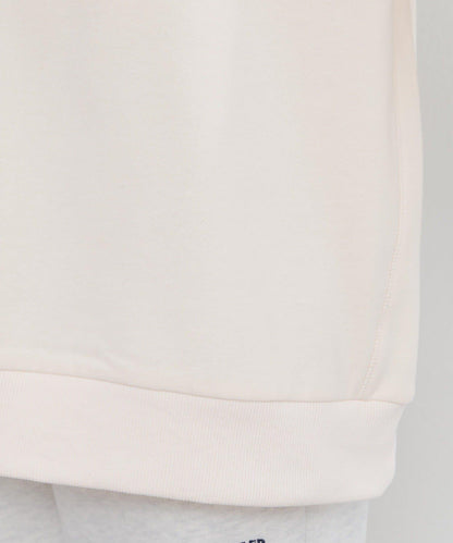 植絨印花半拉鍊加絨衛衣