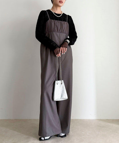 網紗拼接蕾絲長袖T恤