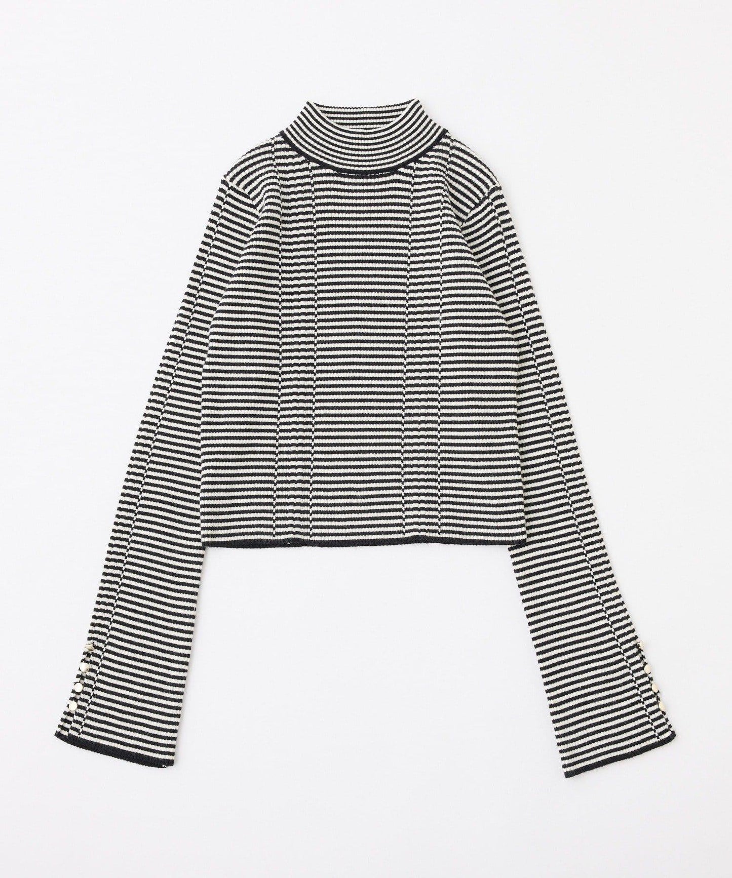 鏤空高領針織衫