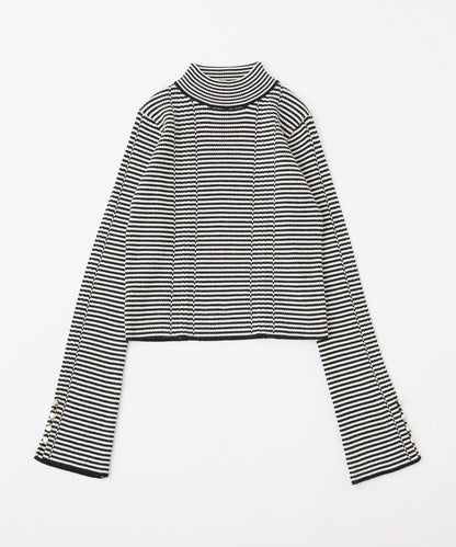 鏤空高領針織衫