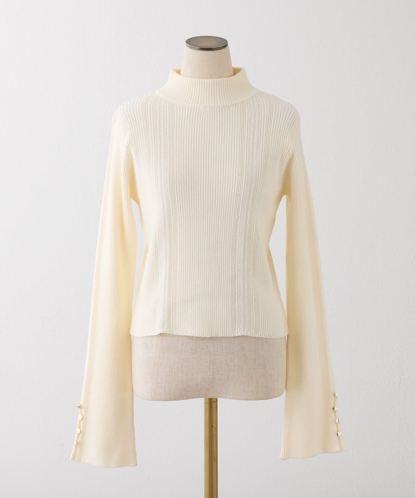 鏤空高領針織衫