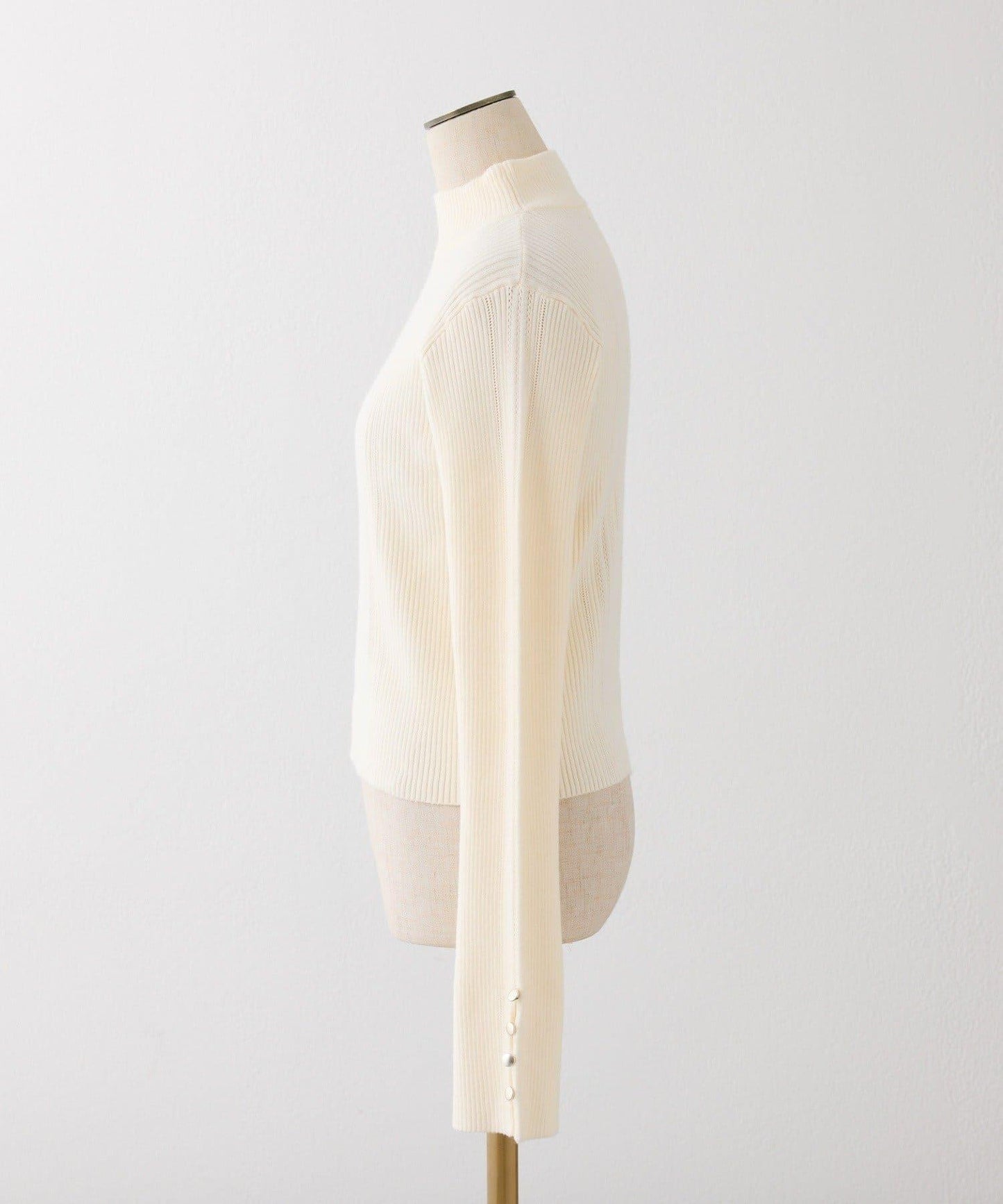 鏤空高領針織衫