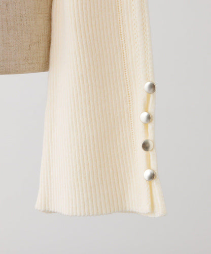 鏤空高領針織衫