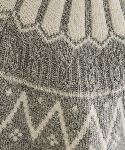 謝特蘭羊毛提花針織套頭衫