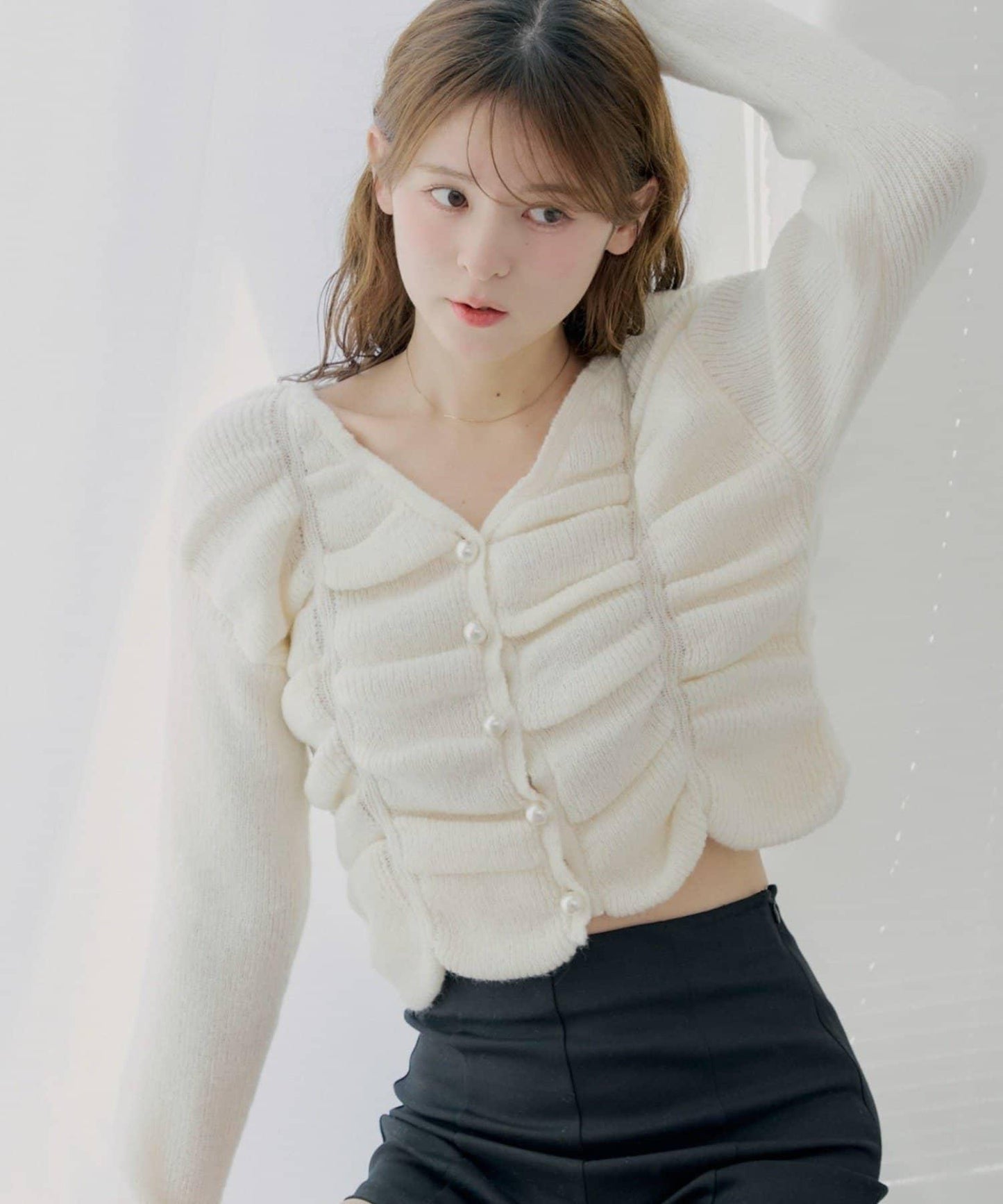 【SALON by Chico】前褶皺針織上衣