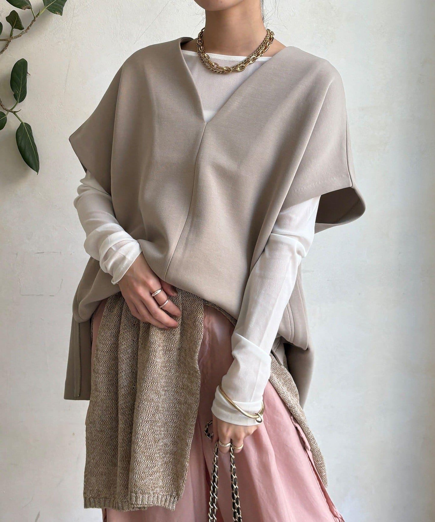 寬鬆版型雙面呢馬甲