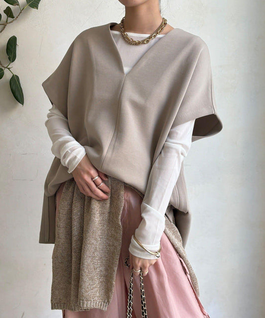 寬鬆版型雙面呢馬甲