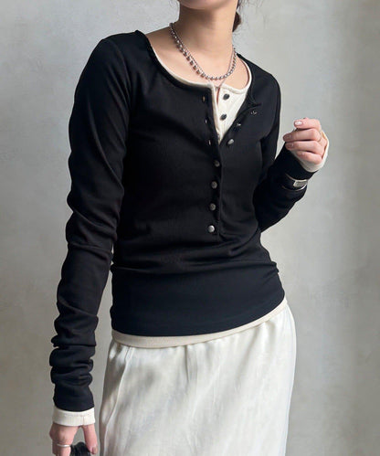 亨利領羅紋針織衫