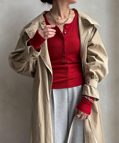 亨利領羅紋針織衫