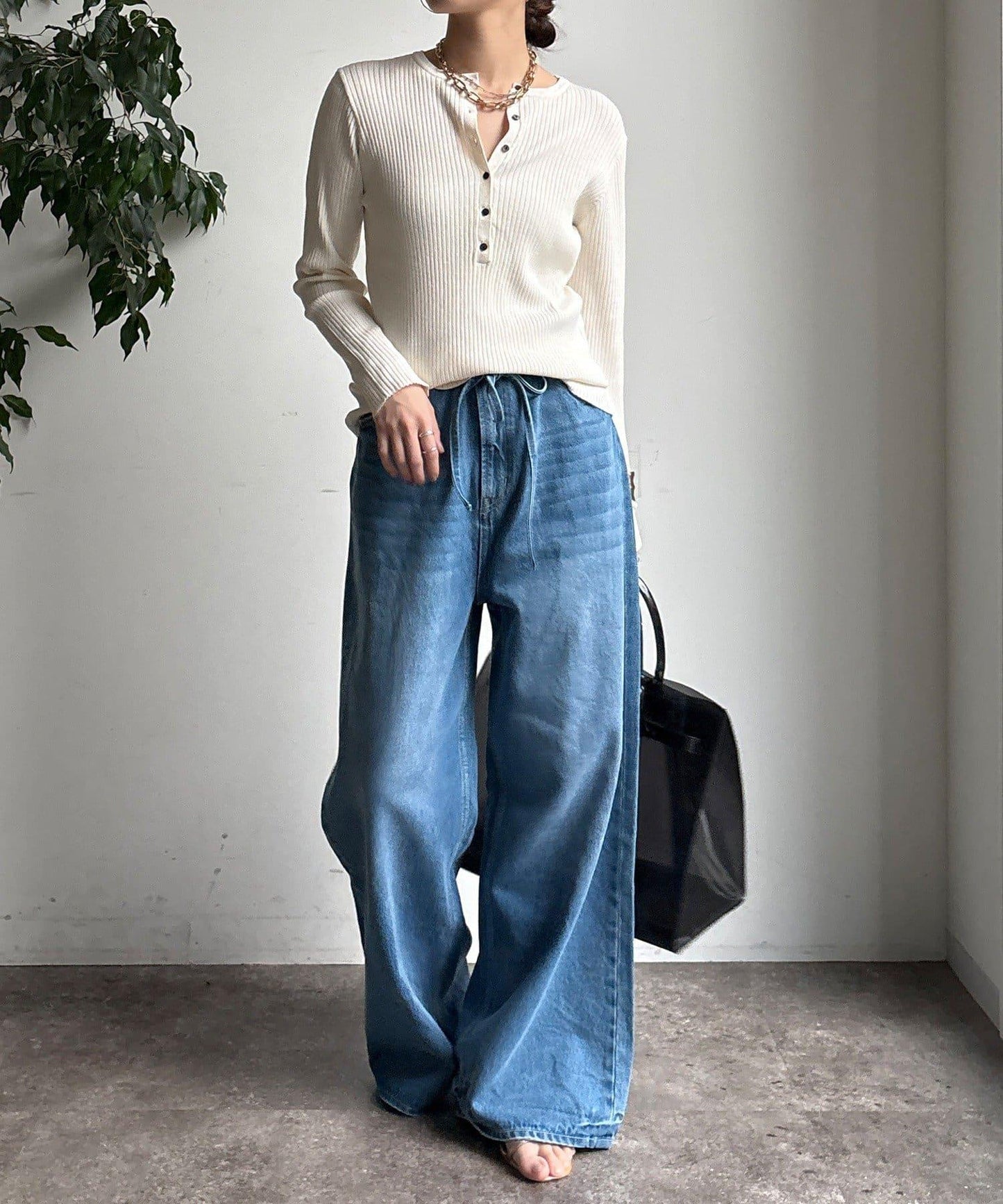 亨利領羅紋針織衫