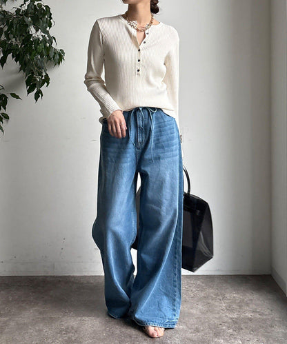 亨利領羅紋針織衫