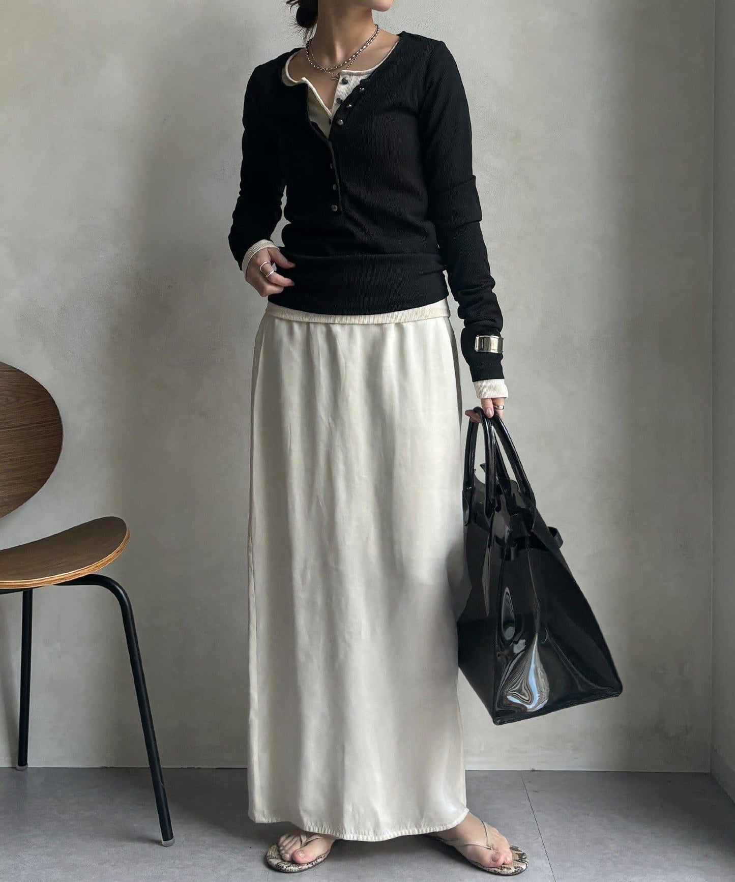 亨利領羅紋針織衫