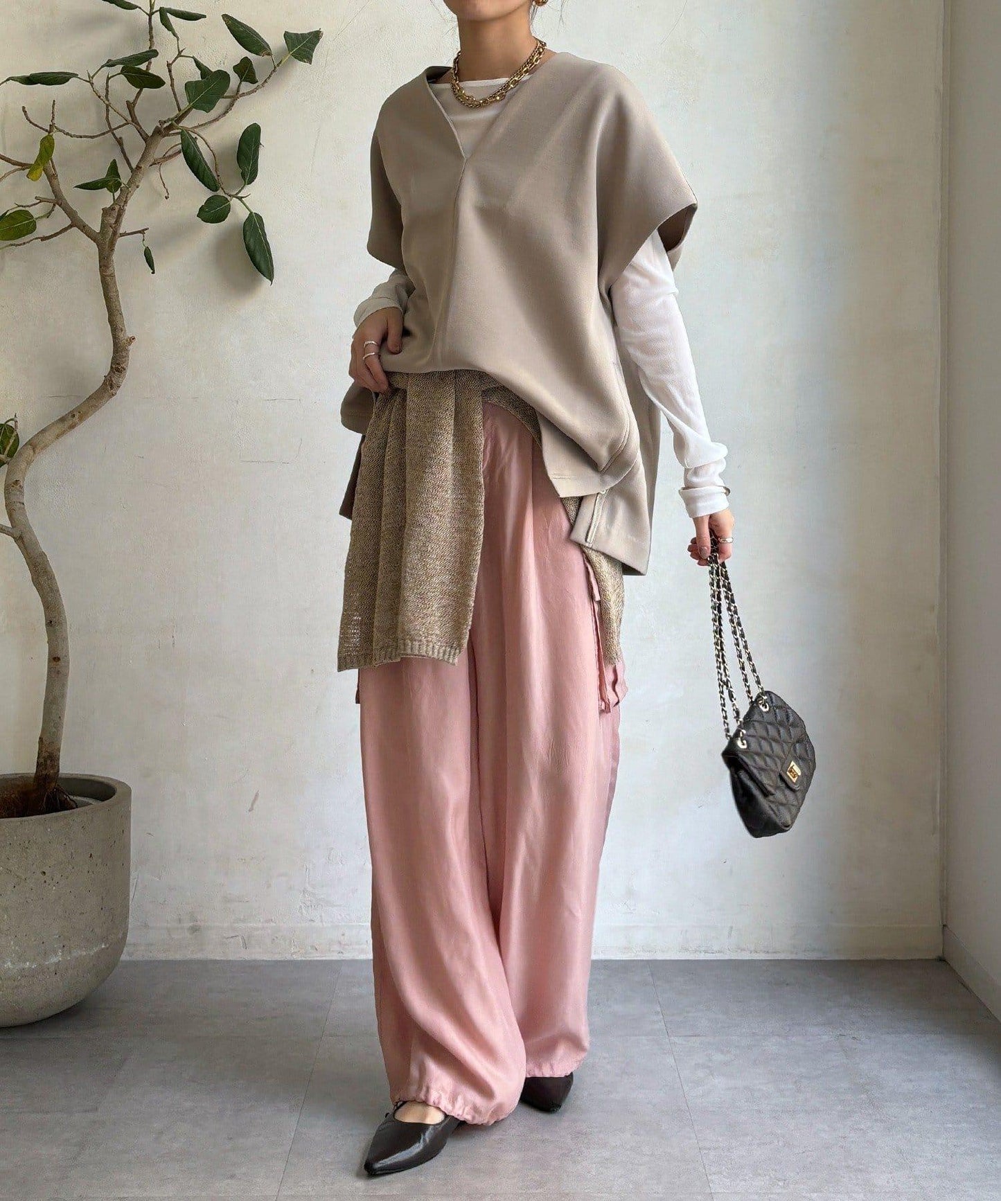 寬鬆版型雙面呢馬甲