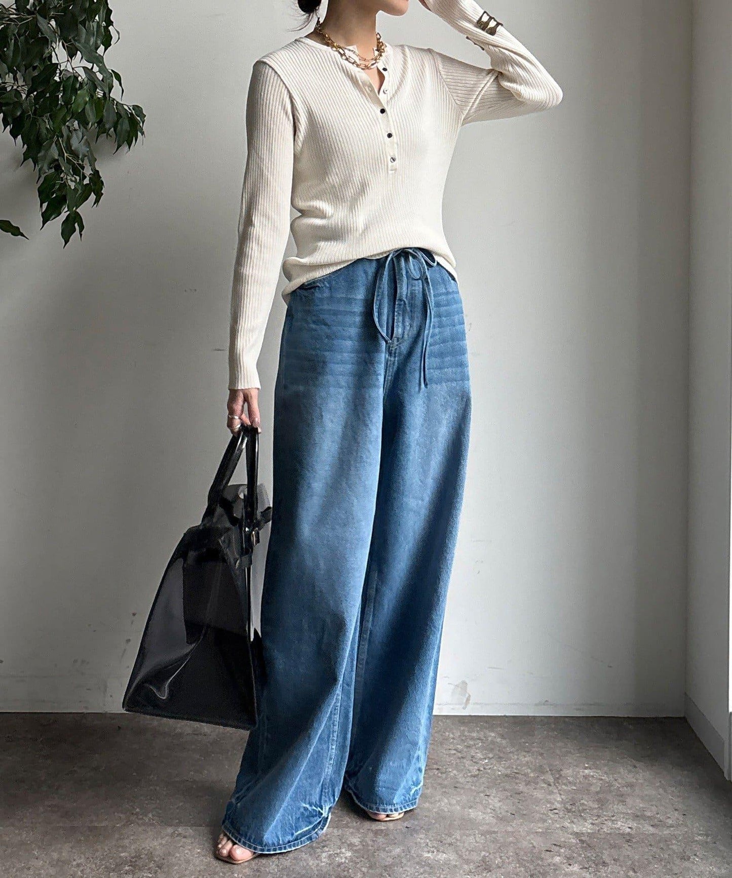 亨利領羅紋針織衫