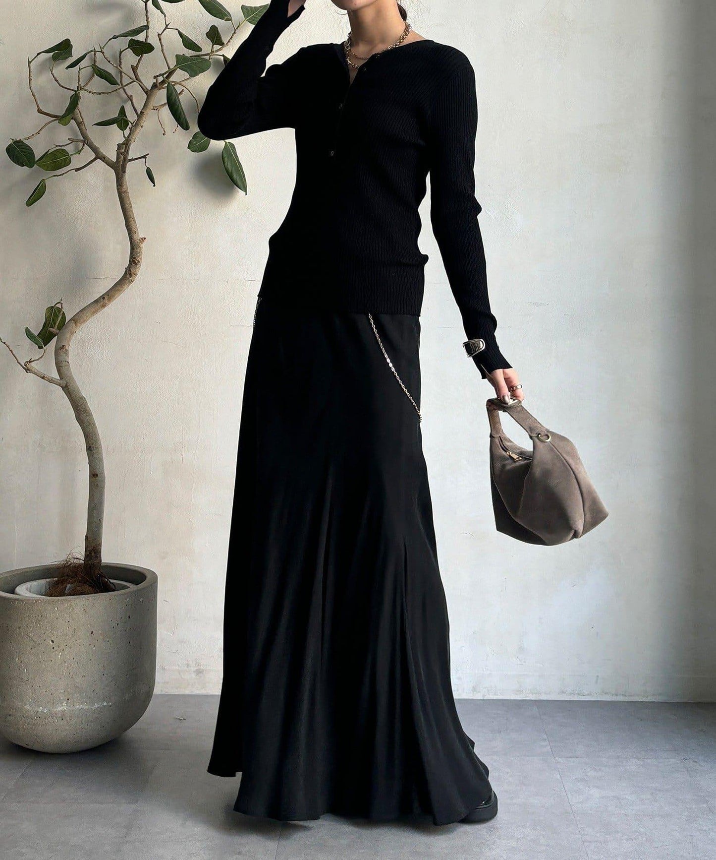 亨利領羅紋針織衫