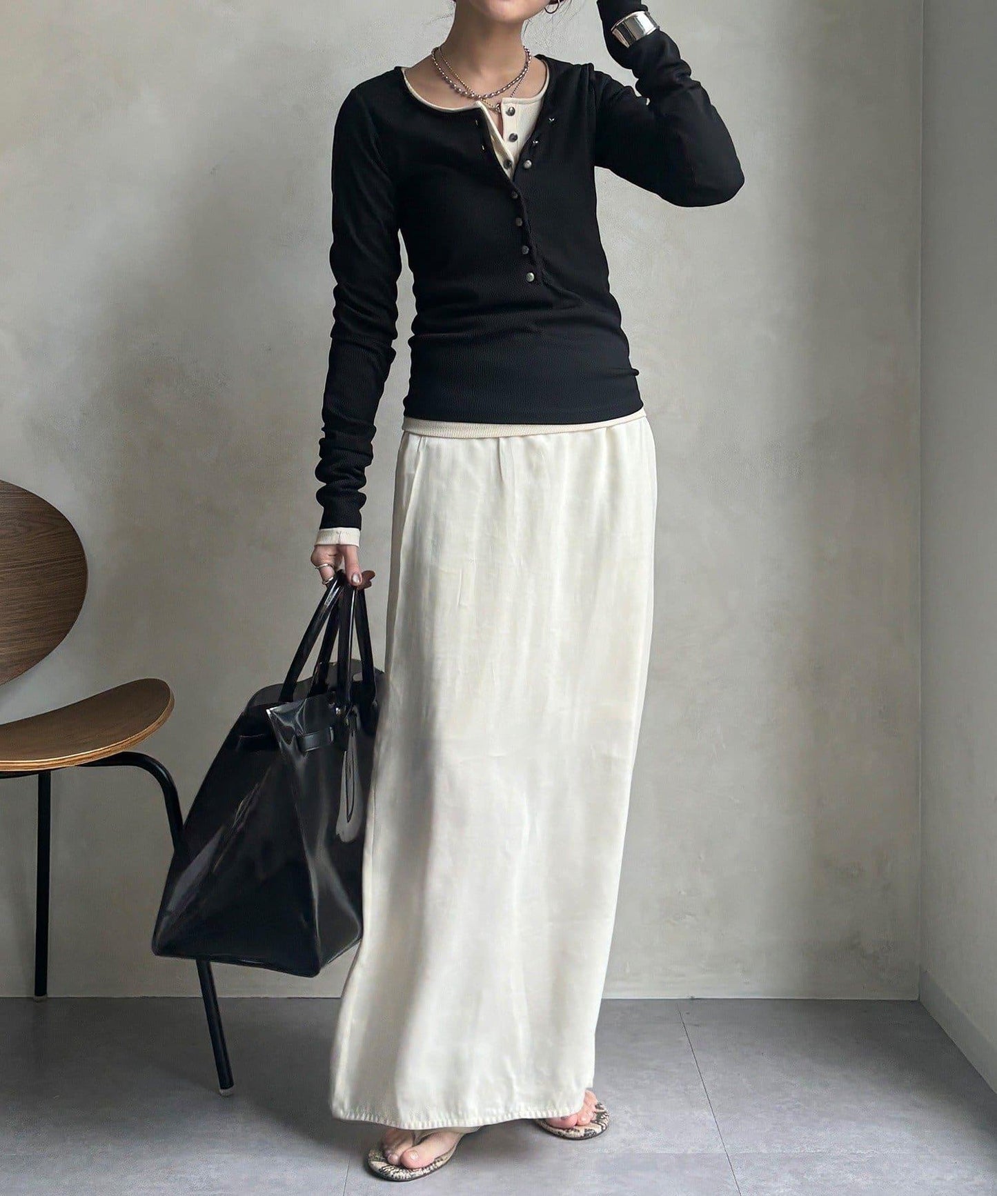 亨利領羅紋針織衫