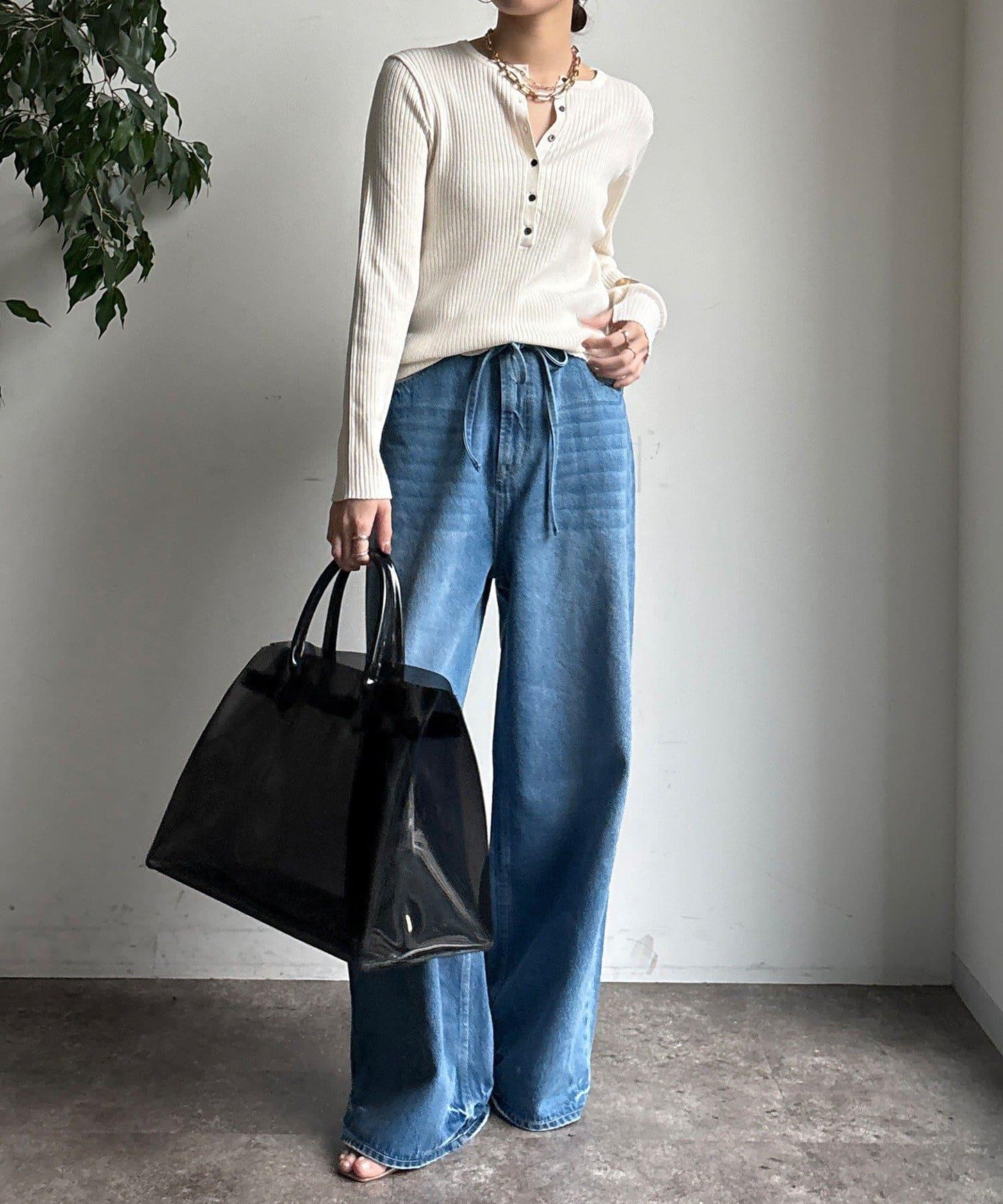 亨利領羅紋針織衫