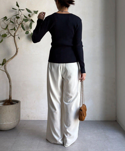 亨利領羅紋針織衫