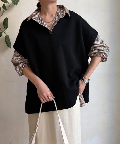 寬鬆版型雙面呢馬甲