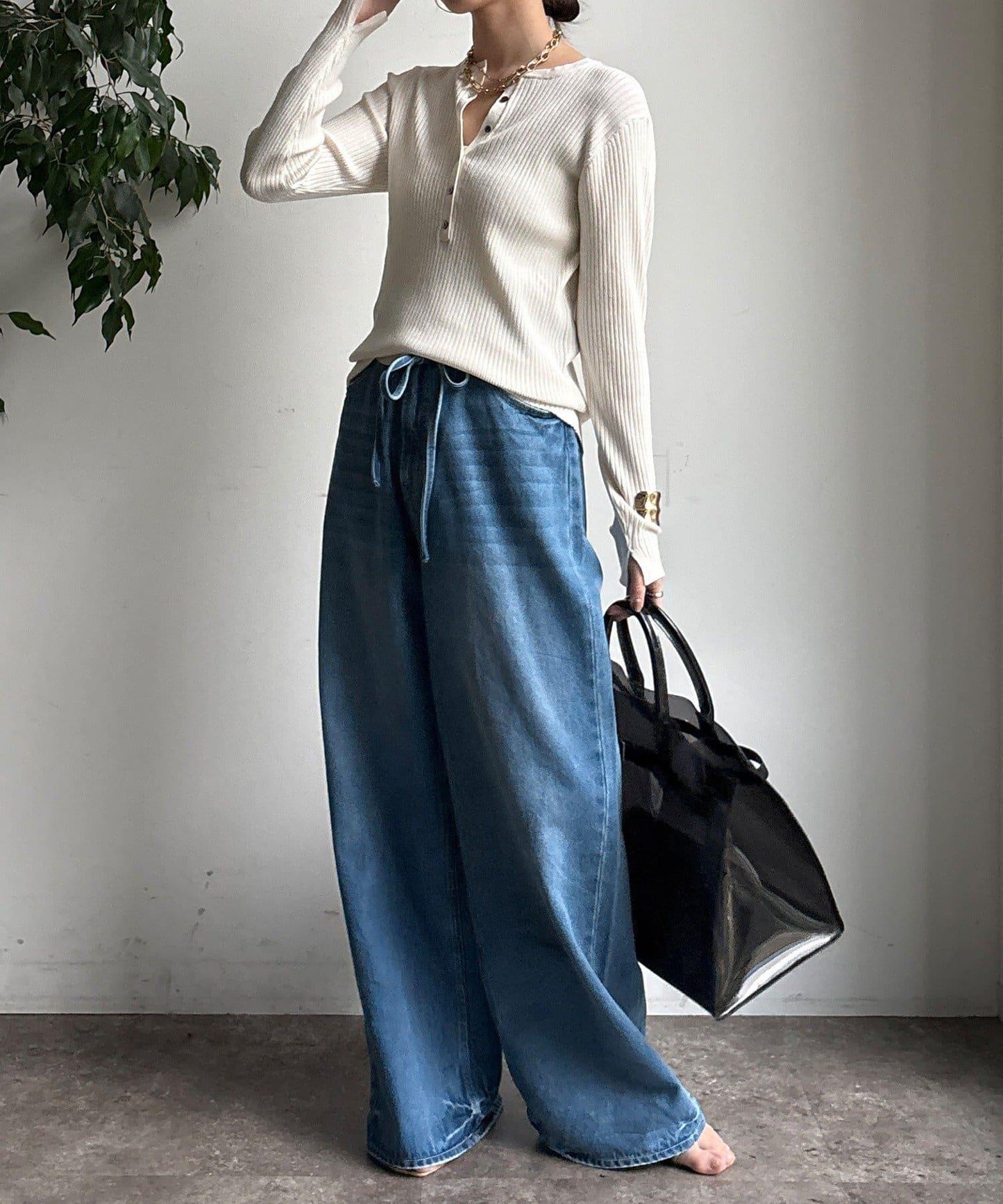 亨利領羅紋針織衫