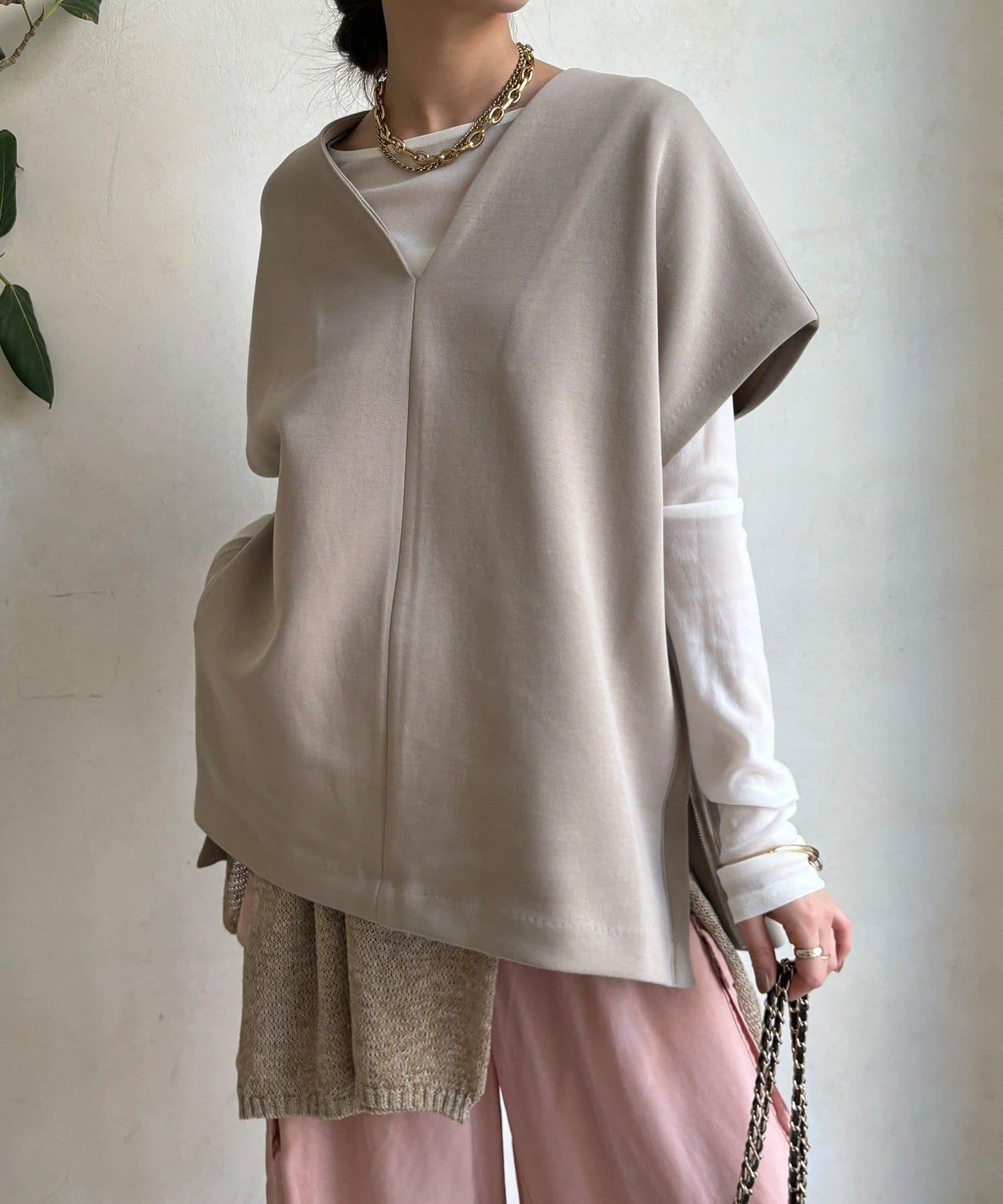 寬鬆版型雙面呢馬甲