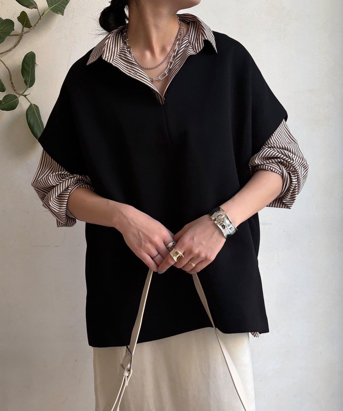 寬鬆版型雙面呢馬甲