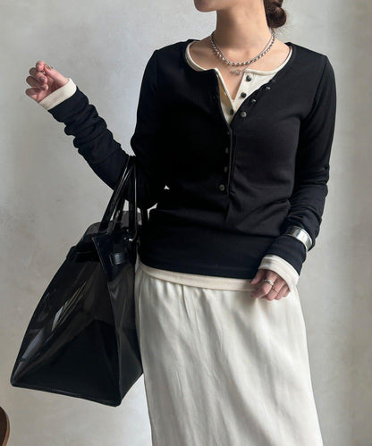 亨利領羅紋針織衫