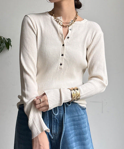 亨利領羅紋針織衫