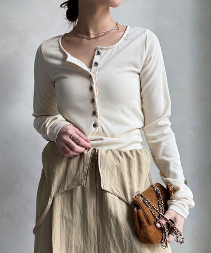 亨利領羅紋針織衫