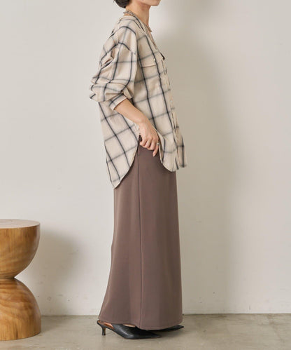 漸變格紋雙排扣襯衫