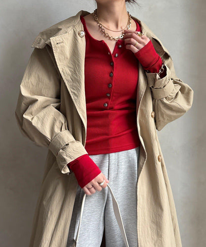 亨利領羅紋針織衫