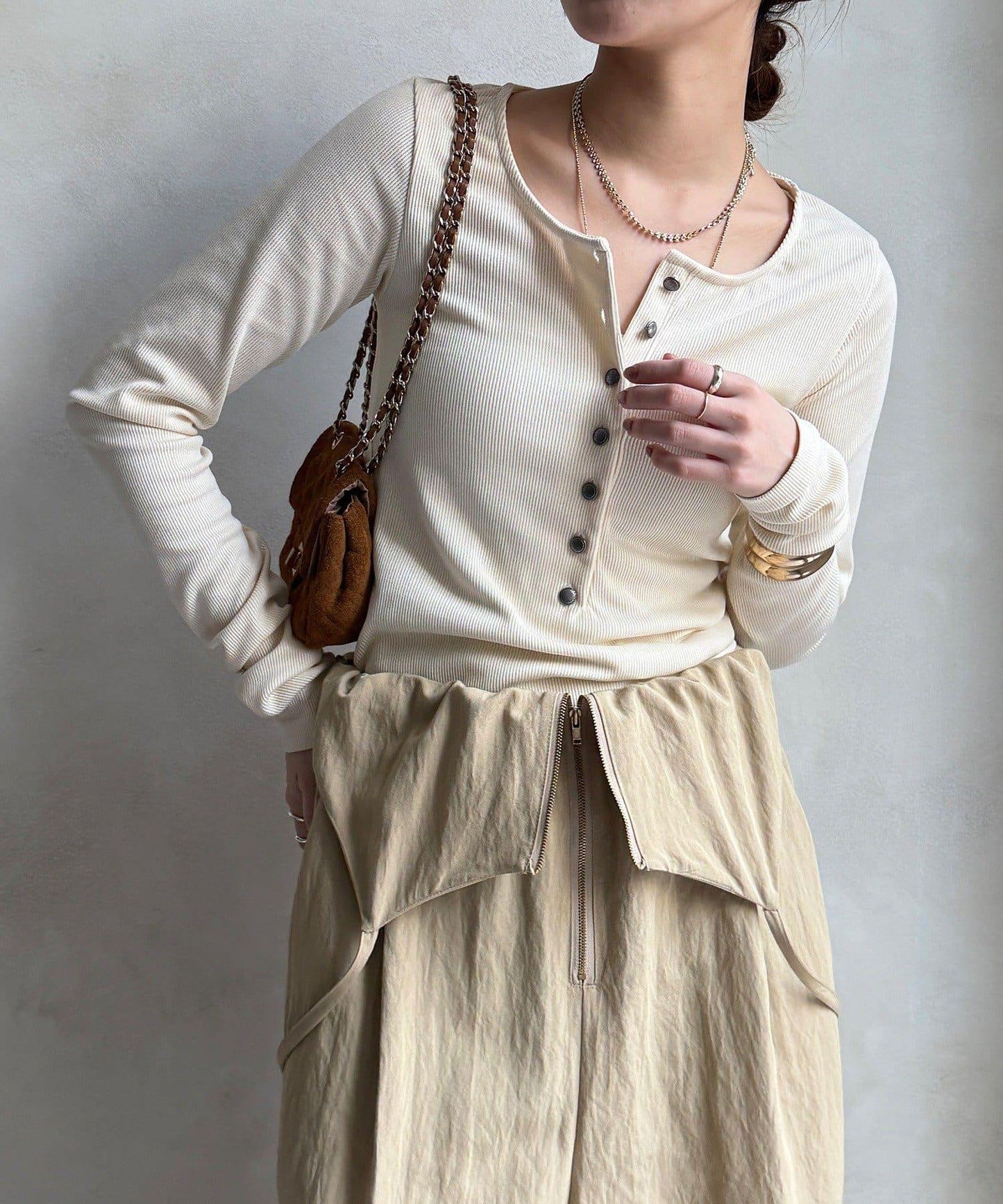 亨利領羅紋針織衫