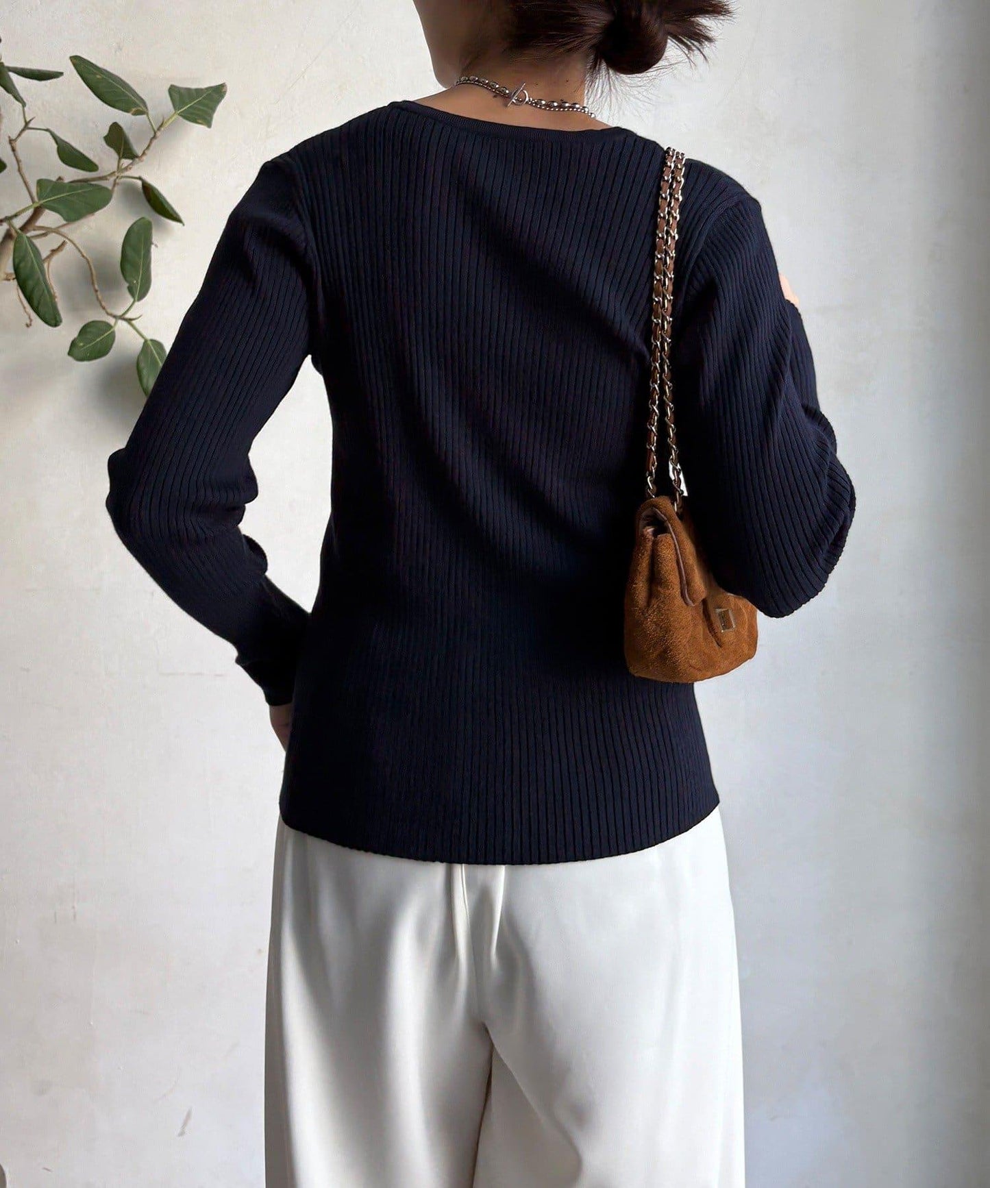 亨利領羅紋針織衫