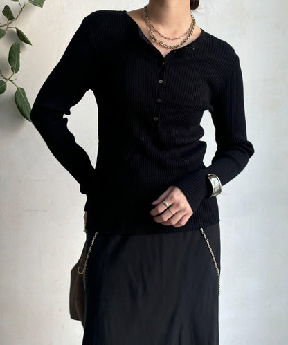 亨利領羅紋針織衫