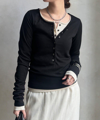 亨利領羅紋針織衫