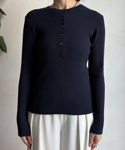 亨利領羅紋針織衫